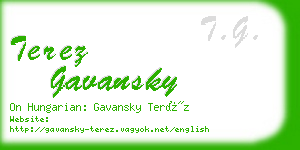 terez gavansky business card